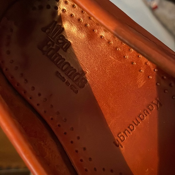 Allen Edmonds kavanaugh fringe, buckle, leather loafer brown fraternity golf - Picture 4 of 5